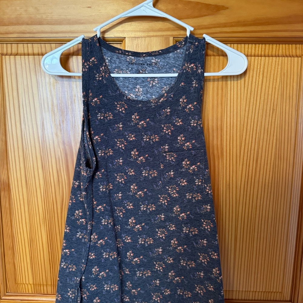 American Eagle Outfitters Floral Tank Top - Blue and Pink